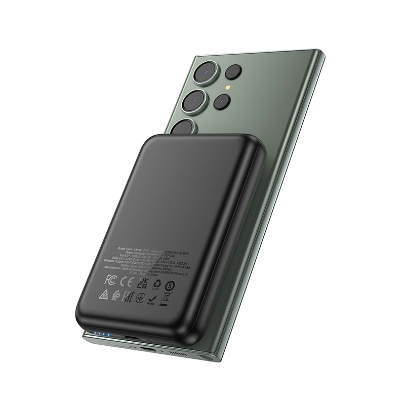 Зовнішній акумулятор HOCO J141 Grace PD20W magnetic power bank(10000mAh) Black — фото 3