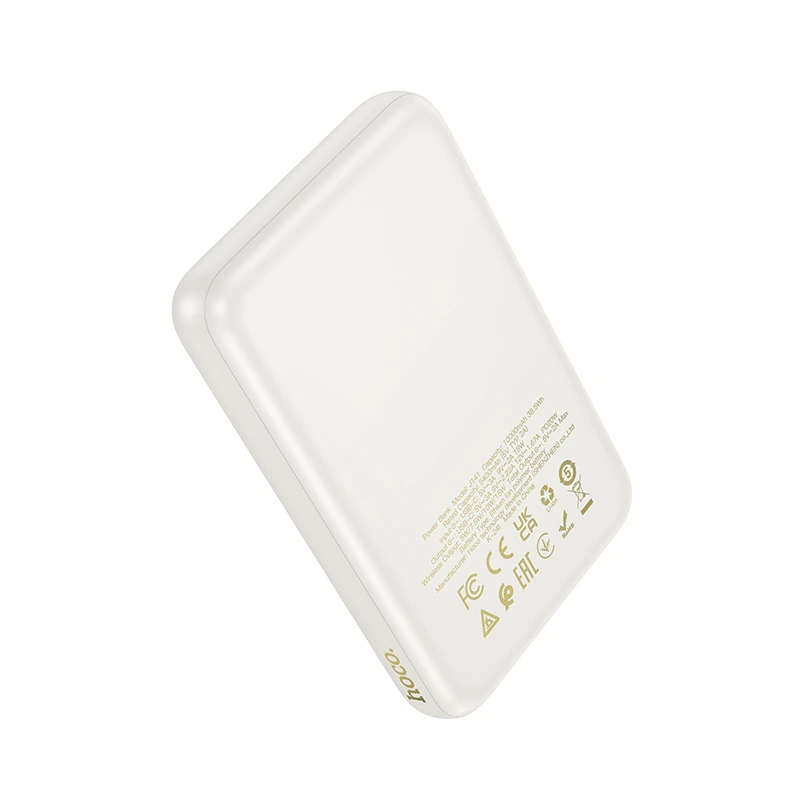 Зовнішній акумулятор HOCO J141 Grace PD20W magnetic power bank(10000mAh) Milky White — фото 4