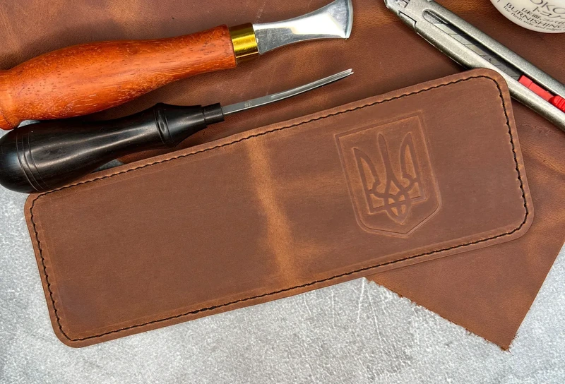 Шкіряна обкладинка ID паспорта та автодокументів "Crazy Hors", Коричневий