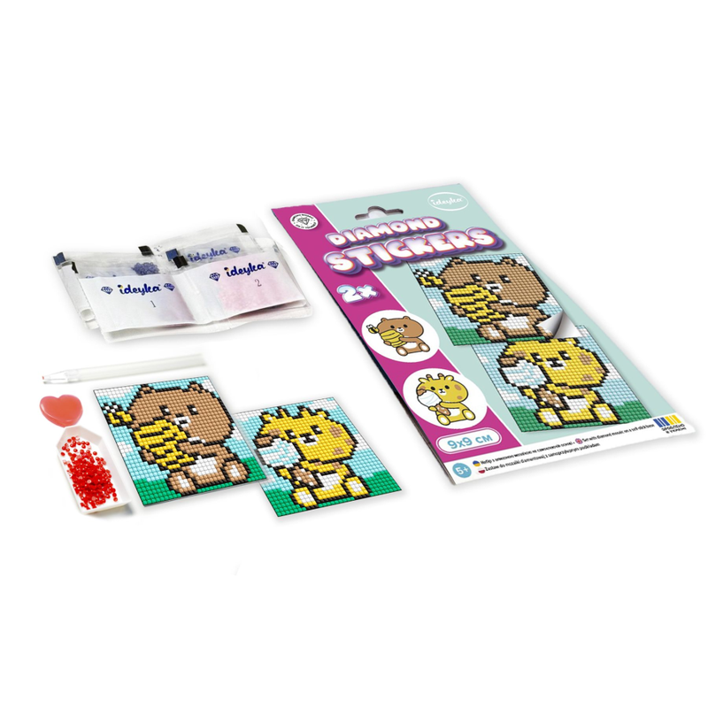 Алмазная мозаїка "Рожевий колір" AMS1063 на самоклеючій основі 9x9 см