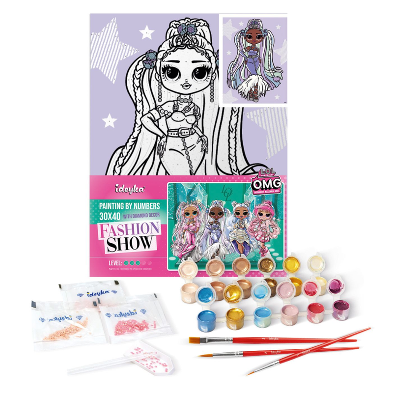 Картина за номерами "L.O.L. Surprise! O.M.G. Fashion show Lady Braids" KHO6272, 30х40 см
