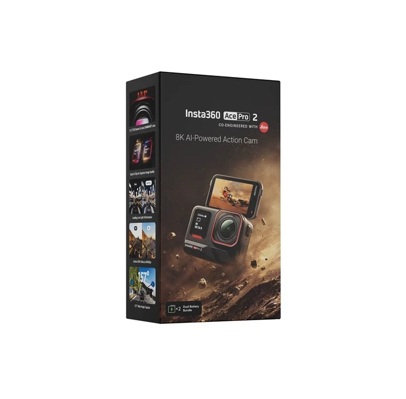 Екшн-камера Insta360 Ace Pro 2 Dual Battery Bundle  (Black)