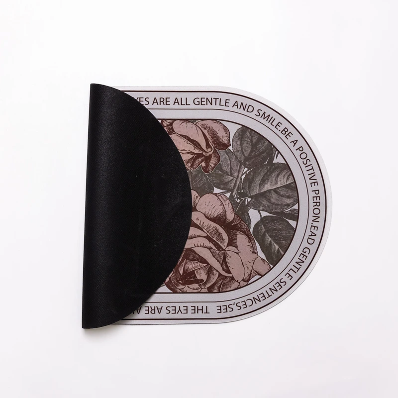 Діатомітовий овальний килимок для дому Sentences 38×58 (см) вологопоглинальнючий килимок для кухні ванни та туалету HP-42-60