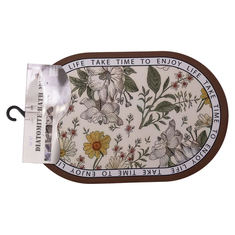 Килимок діатомітовий Floral Oval 58*38 см універсальний овальний HP-42-50 — фото 3
