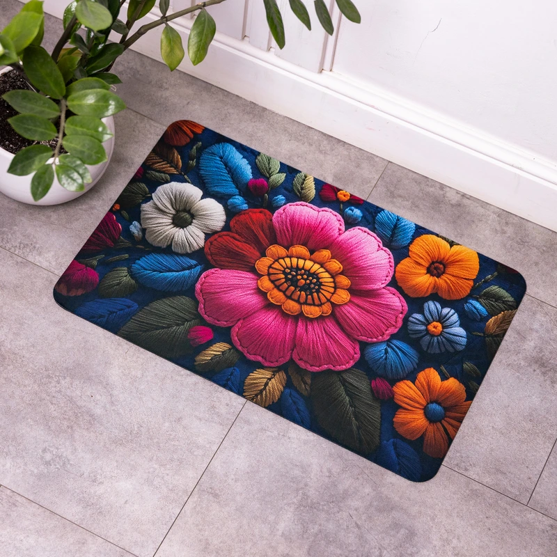 Килимок діатомітовий з 3D-ефектом Embroidered Bloomscape 58*38 см універсальний HP-42-31 — фото 4