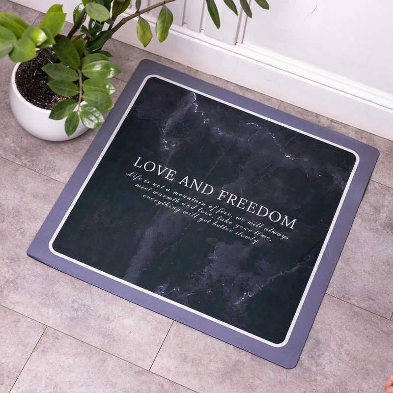 Килимок для ванної кімнати Love and freedom 58*58 см діатомітовий HP-42-10 — фото 4