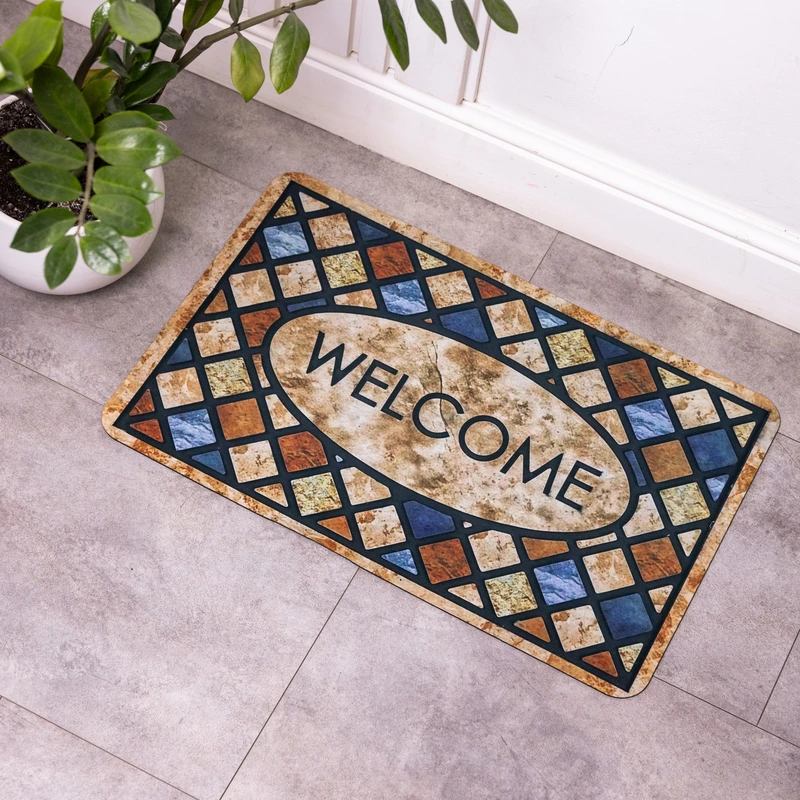 Килимок придверний Framed Welcome 58*38 см діатомітовий HP-42-40 — фото 4