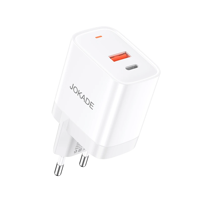 Мережевий зарядний пристрій Jokade JB081 (USB/USB-C/30W/QC3.0)- білий