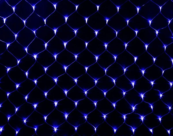 Гірлянда "Сітка", 100 LED, "Jumi" 1x1 м, колір блакитний