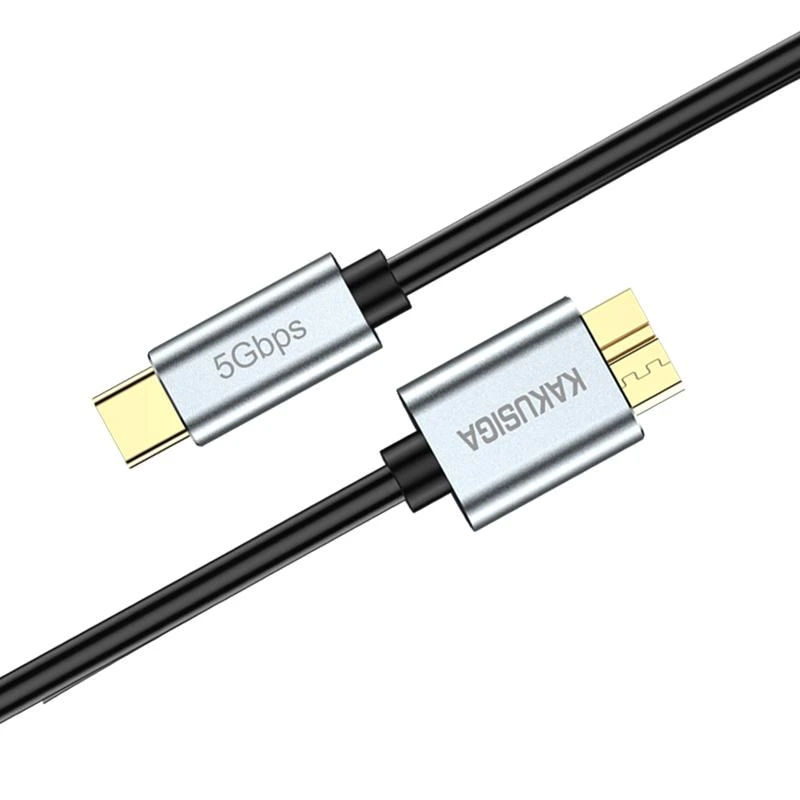 Дата кабель Type-C to Micro USB3.0 Kakusiga KSC-1528 (для HDD) 0.5м- чорний