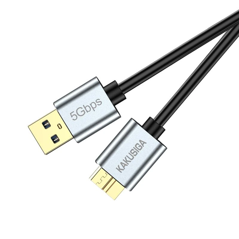 Дата кабель USB to Micro USB3.0 Kakusiga KSC-1527 (для HDD) 0.5м- чорний