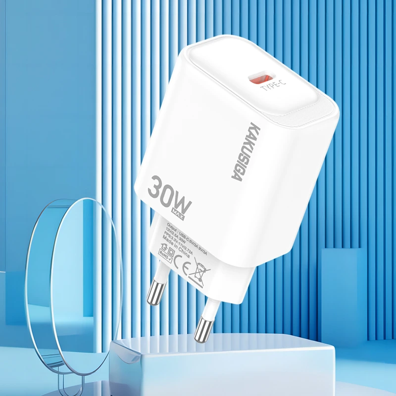 Мережевий зарядний пристрій Kakusiga KSC-1659 (USB-C/30W)- білий