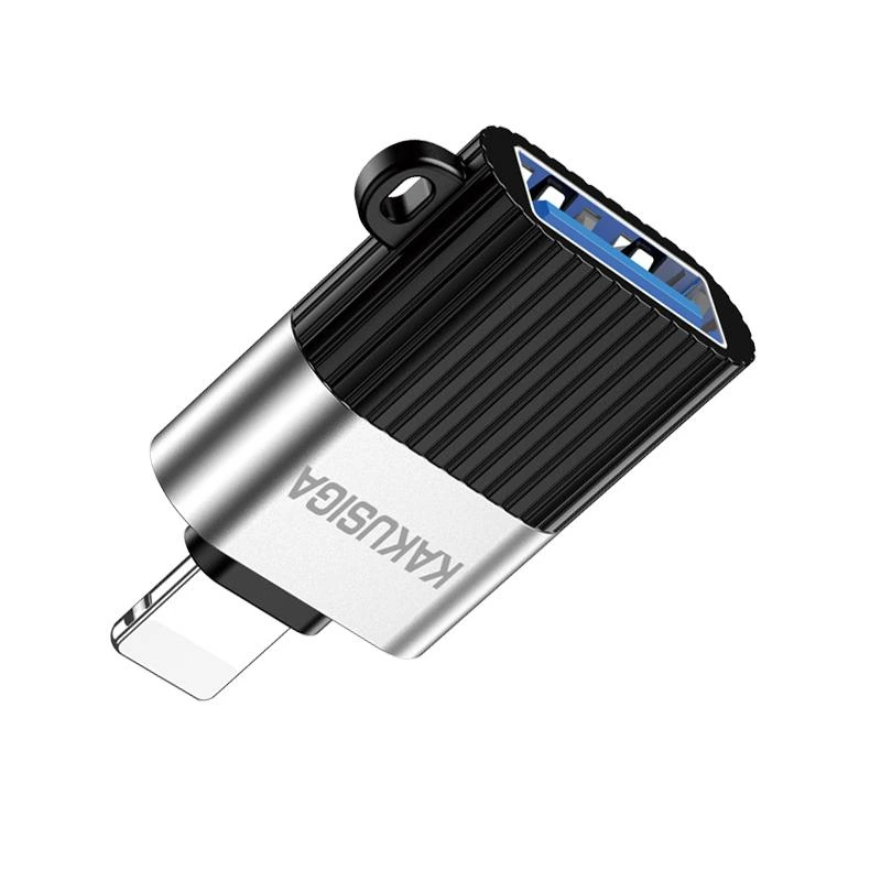 Перехідник Kakusiga KSC-1422 Lightning Male - USB Female- чорний