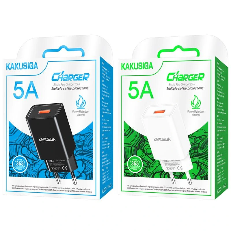 Зарядний пристрій Kakusiga KSC-1643 (1USB/5A)- білий