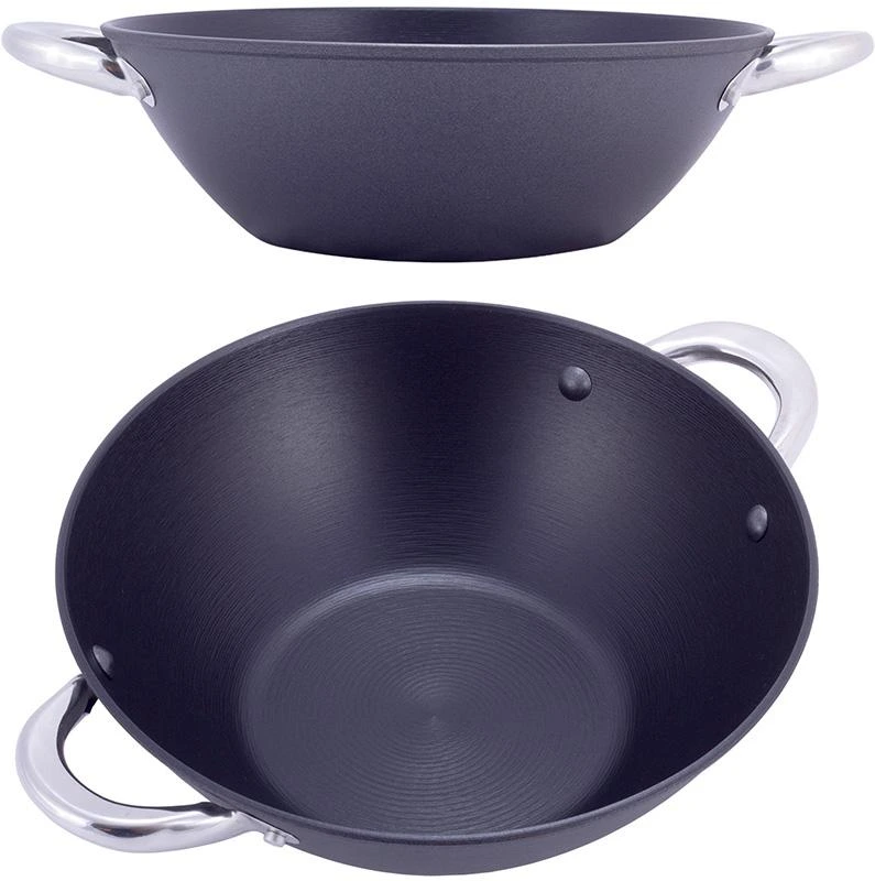Казан чавунний "Wok" 3.6л, з антипригарним покриттям і аромо-кришкою