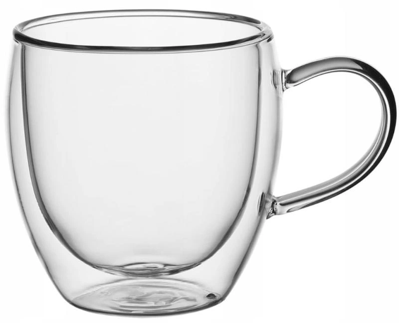 Набір 2 скляні чашки Kamille 250мл, термочашки з подвійними стінками (високі)