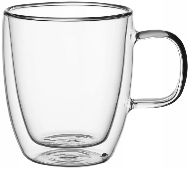 Набір 2 скляні кухлі Kamille 350мл, термокухлі з подвійними стінками