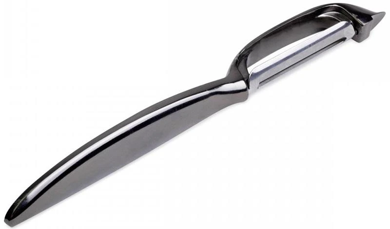 Овочечистка Kamille ZINKO з цинкового сплаву з TPR-вставками на ручках, 17см