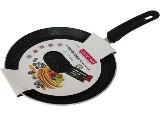 Сковорода для млинців Kamille Velbert Ø24см з мармуровим антипригарним покриттям