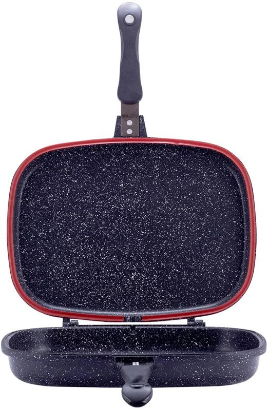 Сковорода-гриль Kamille Grill Pan двостороння прямокутна 32х24х7.5см