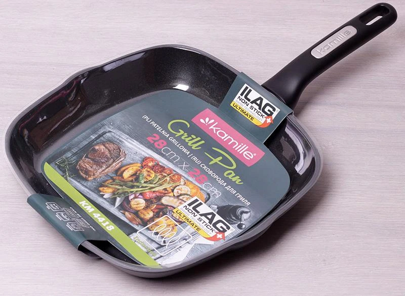 Сковорода-гриль Kamille Philippi 28х28см з антипригарним покриттям ILAG