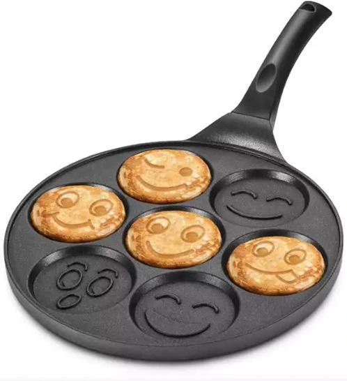 Сковорода індукційна Kamille "Посмішка" Ø26см для оладок, з антипригарним покриттям