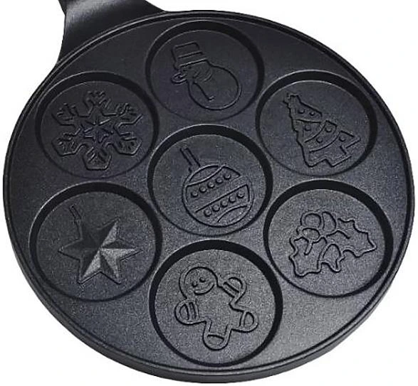 Сковорода індукційна Kamille "Різдвяна" Ø26см для оладок, з антипригарним покриттям