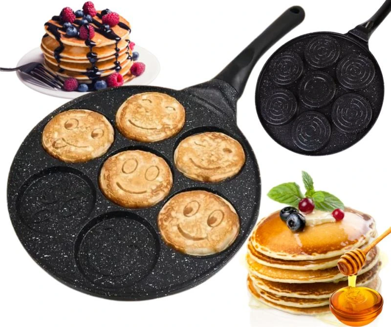 Сковорода Kamille "Посмішка" Ø26см для оладок, з антипригарним покриттям (без індукції)