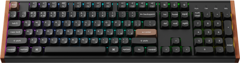Клавіатура бездротова Keychron K10 HE Magnetic Switch Black RGB (K10H-F1-UA)