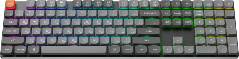Клавіатура бездротова Keychron K5 Max Gateron Brown Switch Black RGB (K5M-H3-UA)