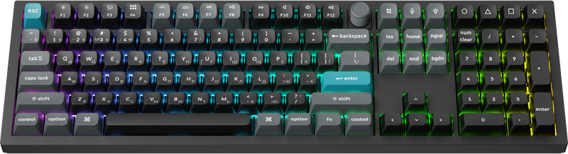 Клавіатура бездротова Keychron Q6 Ultra Keychron Red Switch Black RGB (Q6U-M1-UA)