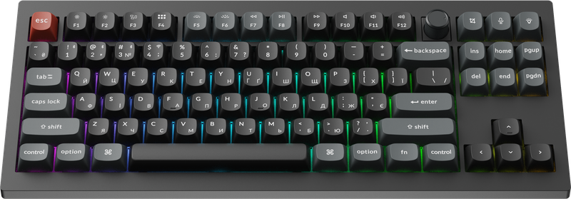 Клавіатура бездротова Keychron V3 Ultra Keychron Red Switch Black RGB (V3U-D1-UA)