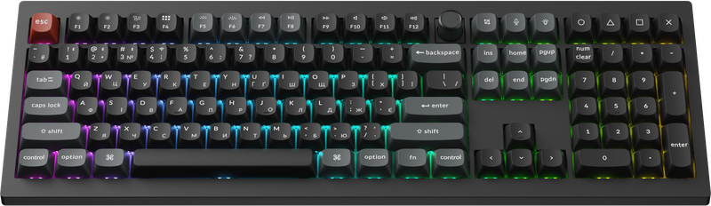 Клавіатура бездротова Keychron V6 Ultra Keychron Red Switch Black RGB (V6U-D1-UA)