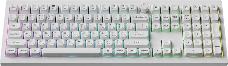 Клавіатура бездротова Keychron V6 Ultra Keychron Red Switch White RGB (V6U-F1-UA)