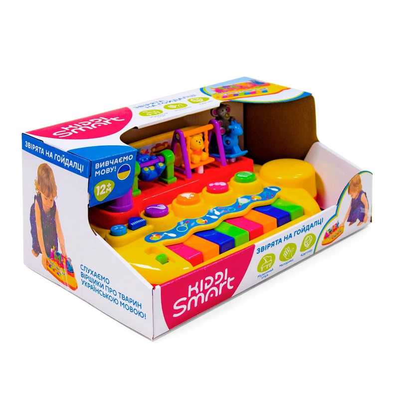 Піаніно KIDDI SMART – ЗВІРЯТА НА ГОЙДАЛЦІ (українська)