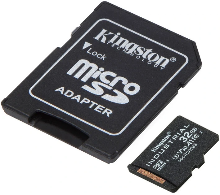 Карта пам'яті microSDHC (UHS-1 U3) Kingston Industrial 32Gb class 10 V30 А1 (adapter SD) — фото 2
