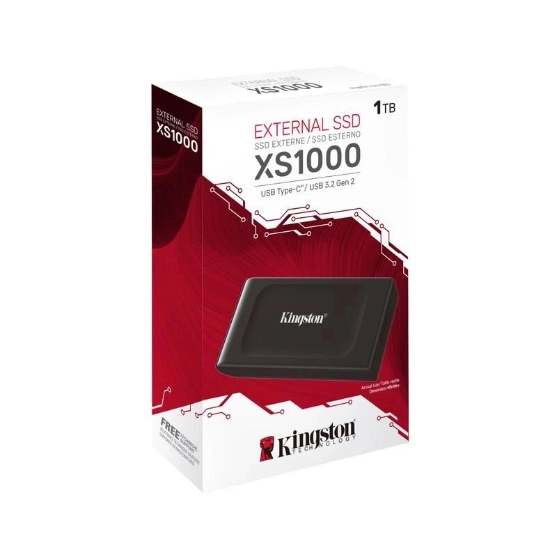 Портативний SSD Kingston XS1000 1TB USB 3.2 Gen2 Type-C IP55 3D NAND