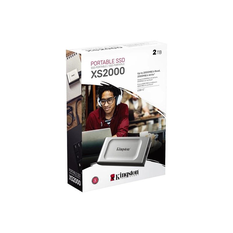 Портативний SSD Kingston XS2000 2TB USB 3.2 Gen2 (2x2) Type-C IP55 3D NAND