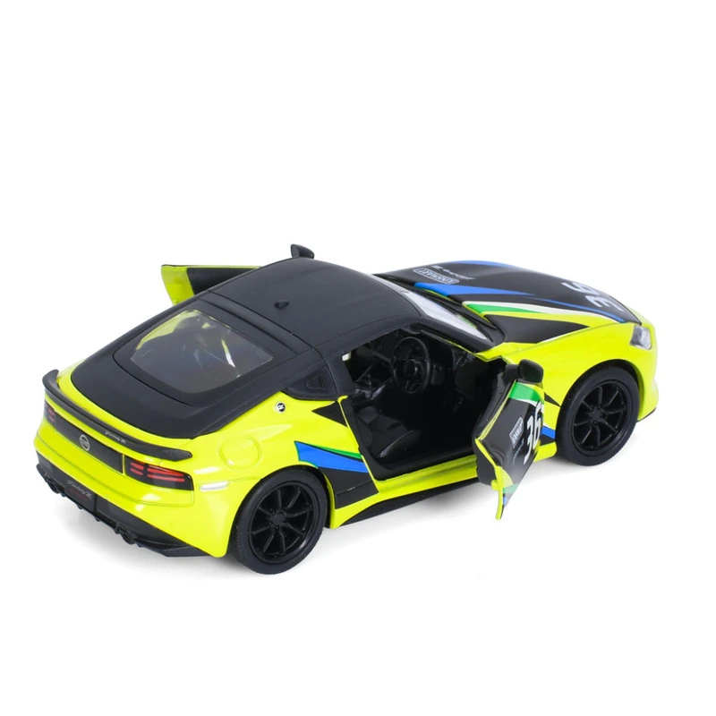 Машинка інерційна 2023 Nissan Fairlady Z KT5443WF(Yellow) 1:36, 12 см, відчиняються двері