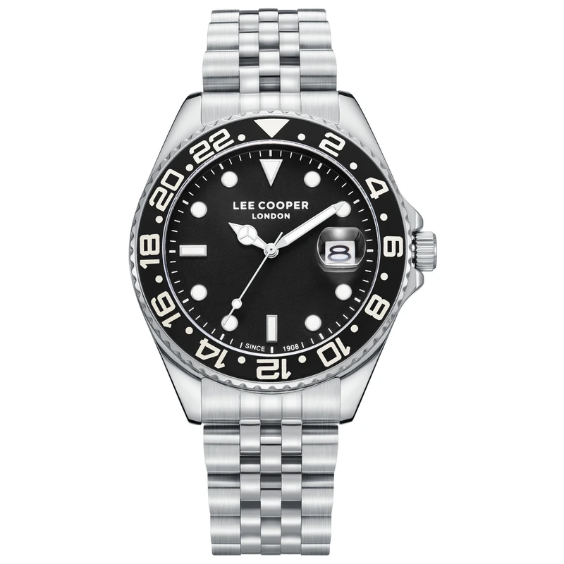 Чоловічий водостійкий годинник Lee Cooper Daytona Black