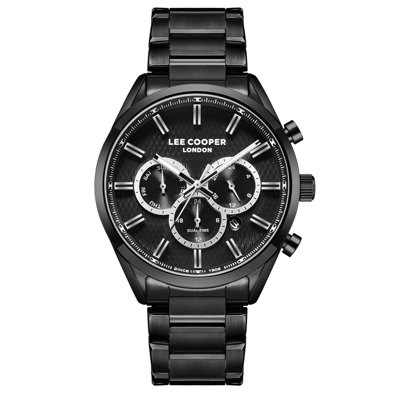 Чоловічий водостійкий годинник Lee Cooper England Black