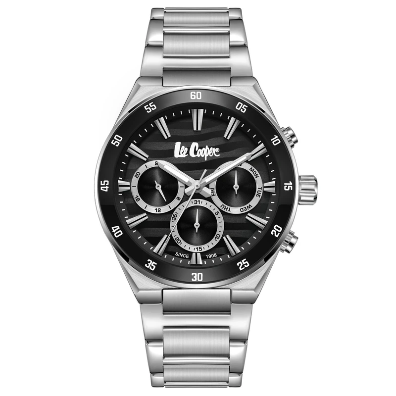 Чоловічий водостійкий годинник Lee Cooper Hit Silver