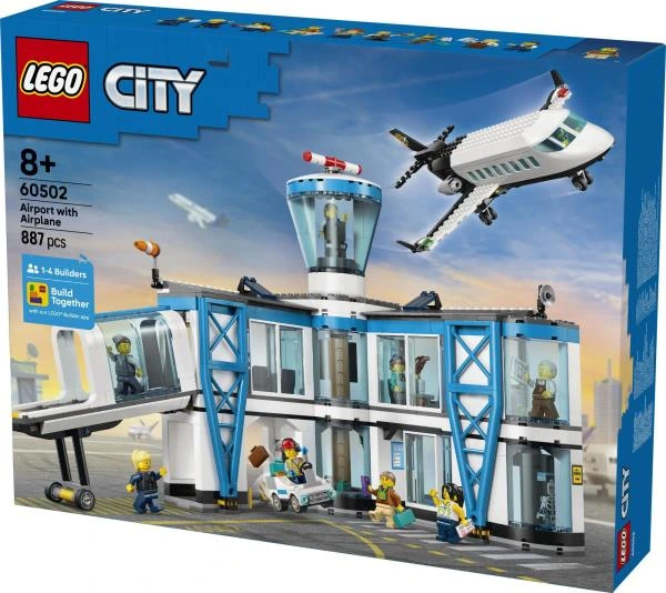 Конструктор LEGO City Аеропорт із літаком 887 Деталей ( 60502 )