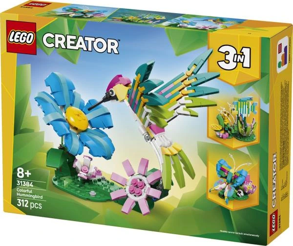 Конструктор LEGO Creator Дикі тварини: барвистий колібрі 312 Деталей ( 31384 )