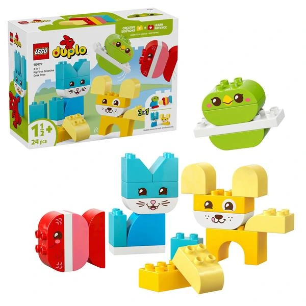 Конструктор LEGO DUPLO My First Чарівні творчі домашні улюбленці 3 в 1 24 Деталі ( 10477 )