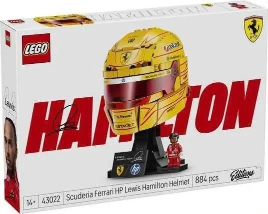 Конструктор LEGO® Editions Шолом Льюїса Гамільтона з команди Scuderia Ferrari HP, 884 деталей  (43022)