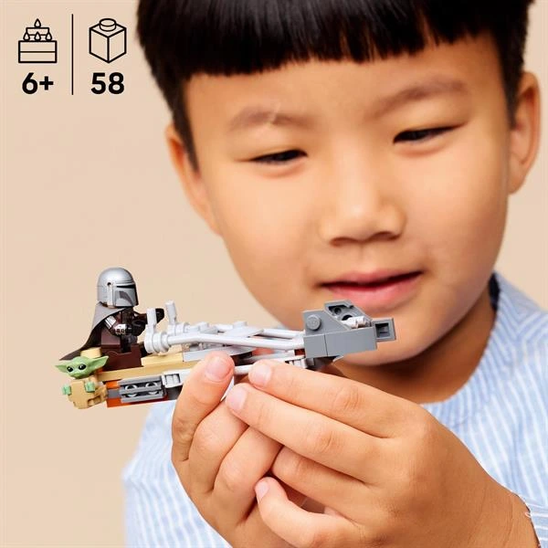 Конструктор LEGO Star Wars TM Швидкісний мотоцикл Мандалорця й Ґроґу 58 Деталей ( 75436 )