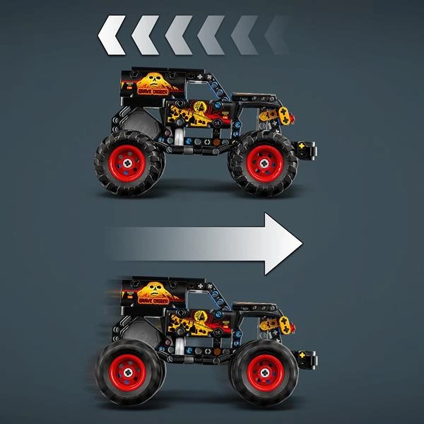 Конструктор LEGO Technic Monster Jam™ Grave Digger™ Вогонь і лід 263 Деталі (42219)