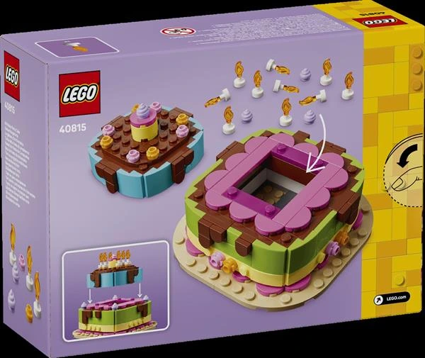 Конструктор LEGO® Торт на день народження з прикрасами, веселий подарунковий набір, декор для столу, 219 деталей (40815)
