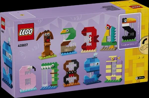 Конструктор LEGO® Цифри на день народження Тваринний декор, 281 деталь (40807)